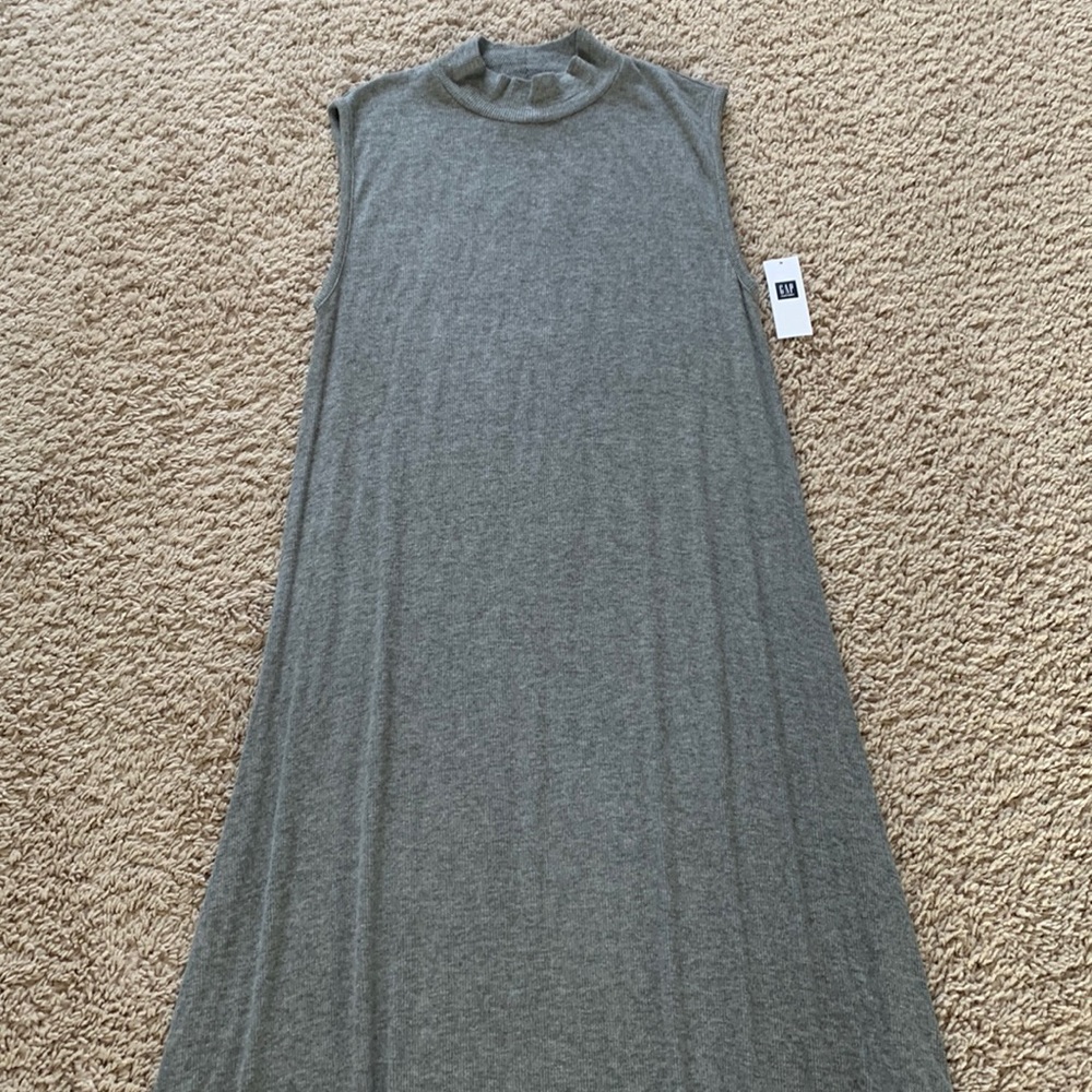 Gray turtleneck dress
